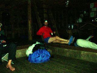 A pasta repast at the Peter's Mountain Shelter