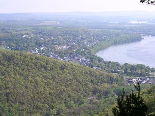 Duncannon and the Sesquahanna River from the hill above town